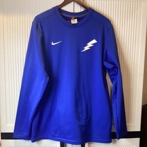 Nike Air Force Falcons Shirt Thermal Long Sleeve Mens Medium Blue NCAA Football